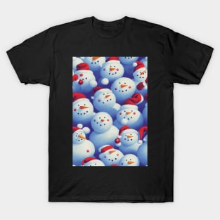 Christmas Seamless Pattern - Snowman #6 T-Shirt